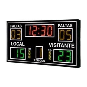 MARCADOR ELECTRÓNICO LED MULTI DEPORTE DÍGITO DE 20 CMS. BASIC / FALTAS