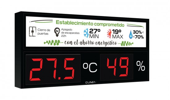 RÓTULO LED ELECTRÓNICO CON TEMPERATURA- HUMEDAD
