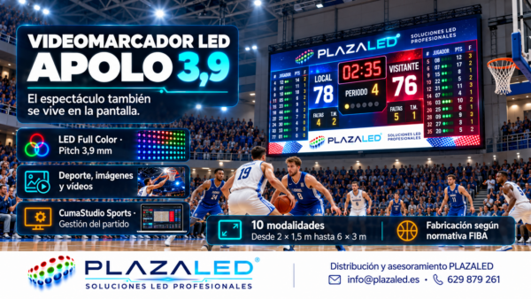 Videomarcador LED APOLO 3,9 para pabellones
