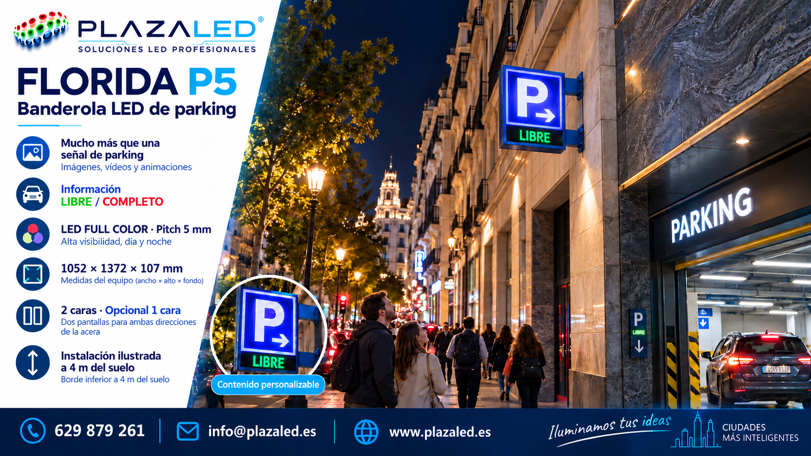 Rótulo electrónico parking Florida