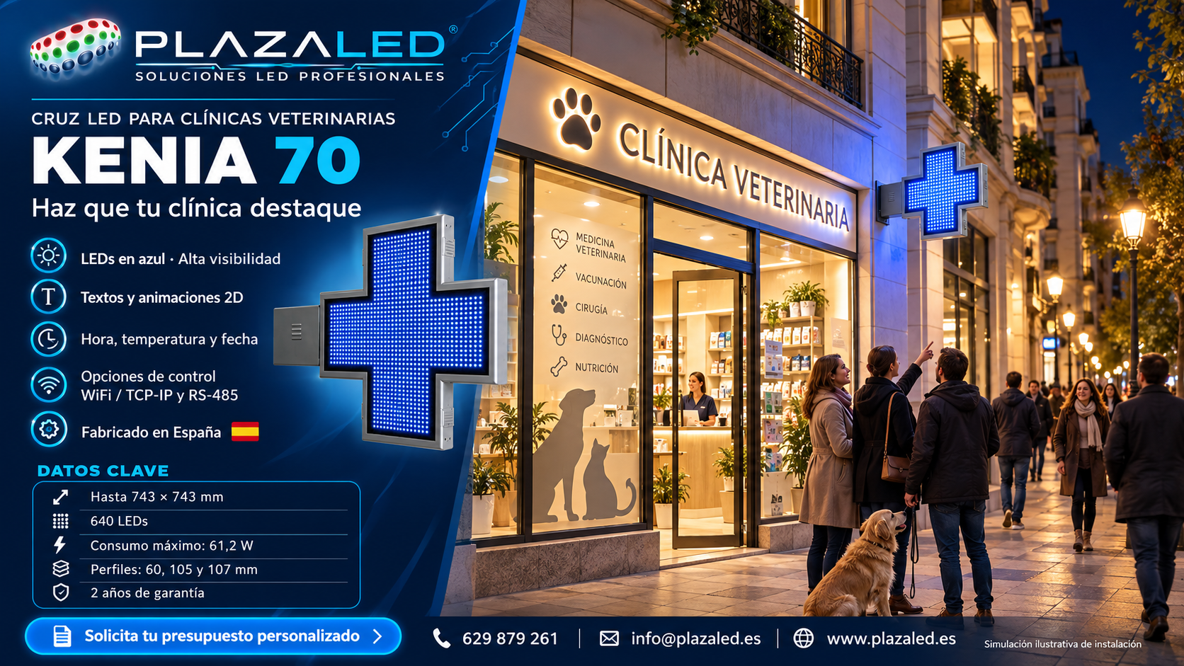 Cruz electrónica veterinaria LED KENIA 70